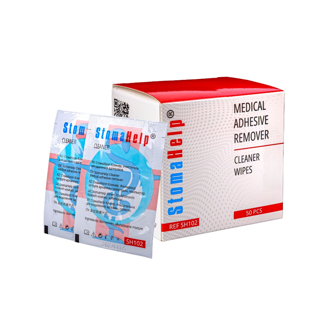 Очиститель для удаления адгезивов StomaHelp, салфетки 50 шт.