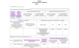 Выписка из реестра электронных сертификатов