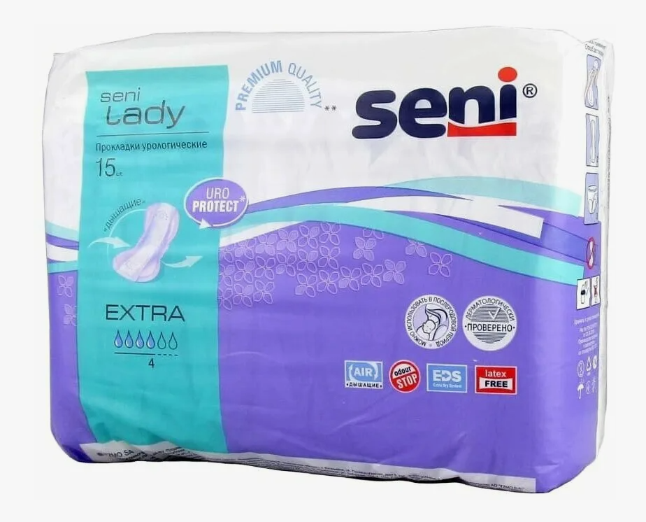 Прокладки урологические для женщин Seni Lady SENI LADY Normal, 15 шт./уп.